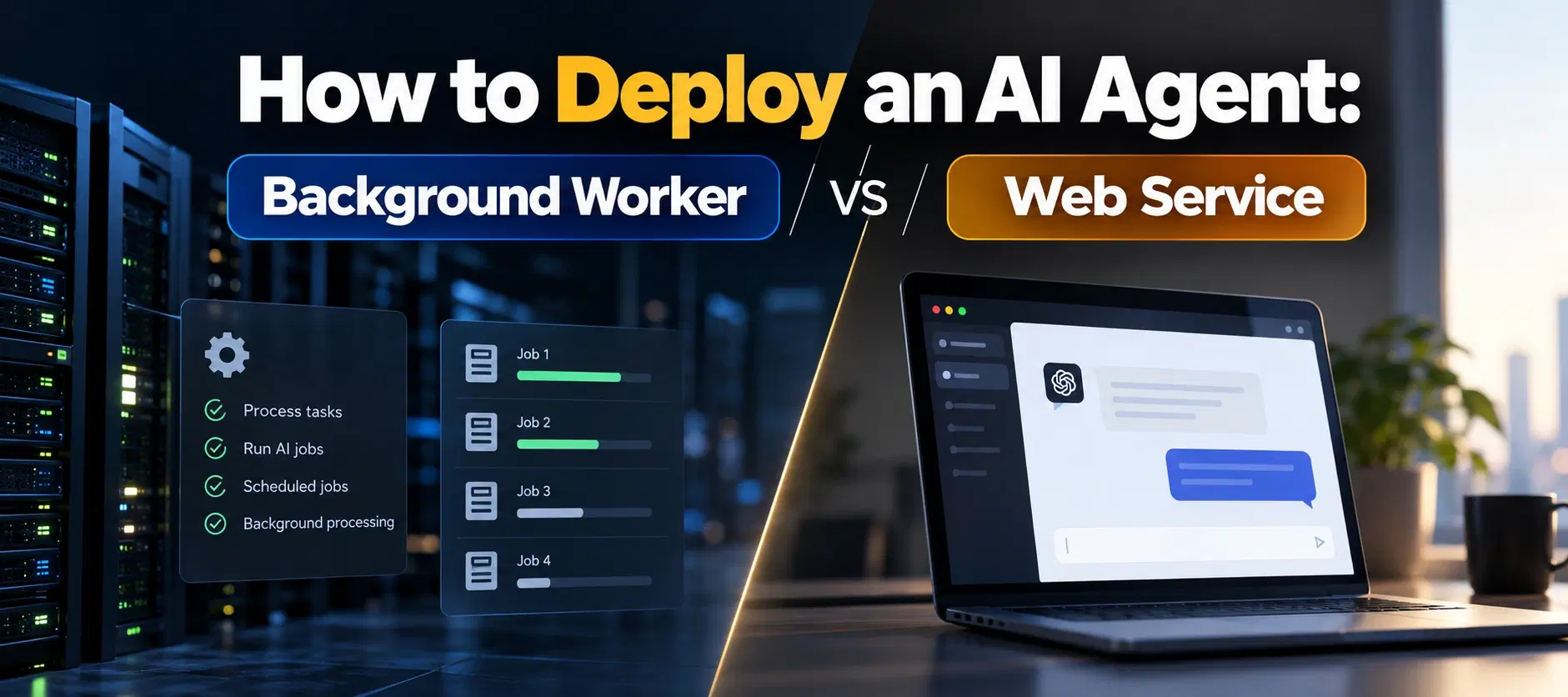 How to Deploy an AI Agent: Background Worker vs Web Service (With Working Code)